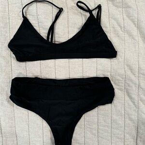 KULANI KINIS Pitch Black Bikini Set Size Medium